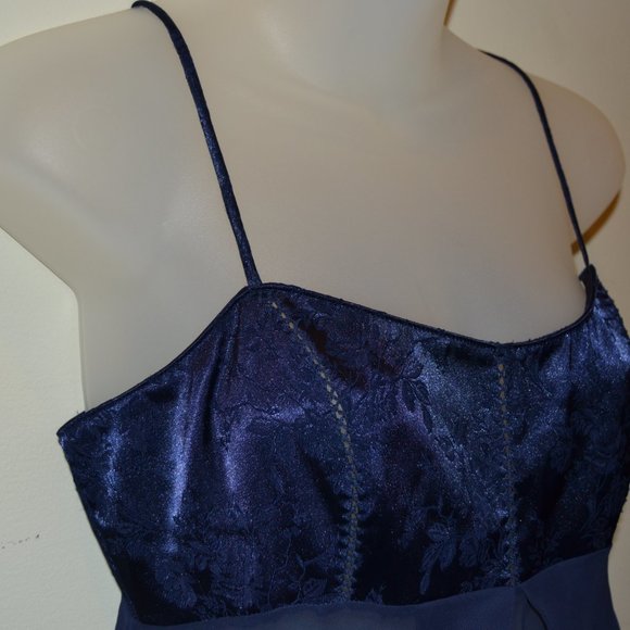 Victoria's Secret navy blue silk lingerie chemise Size XS EUC - Picture 5 of 9